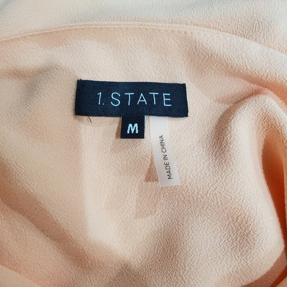 1.STATE Womens Medium Pink Cowl Neck Elegant Feminine Draped-Back Tank Top - Picture 4 of 5